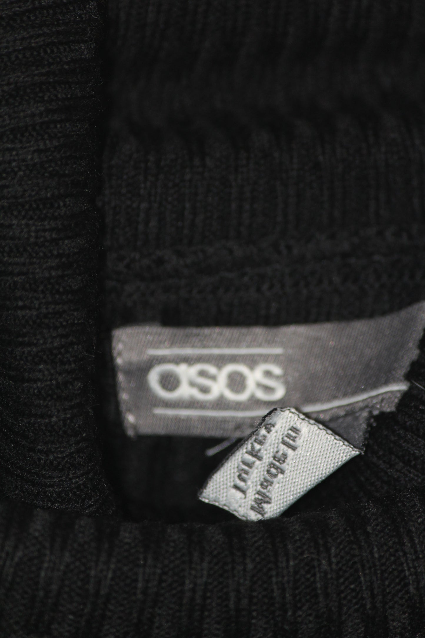 Asos Black Acrylic Hig-Neck (women’s Medium)