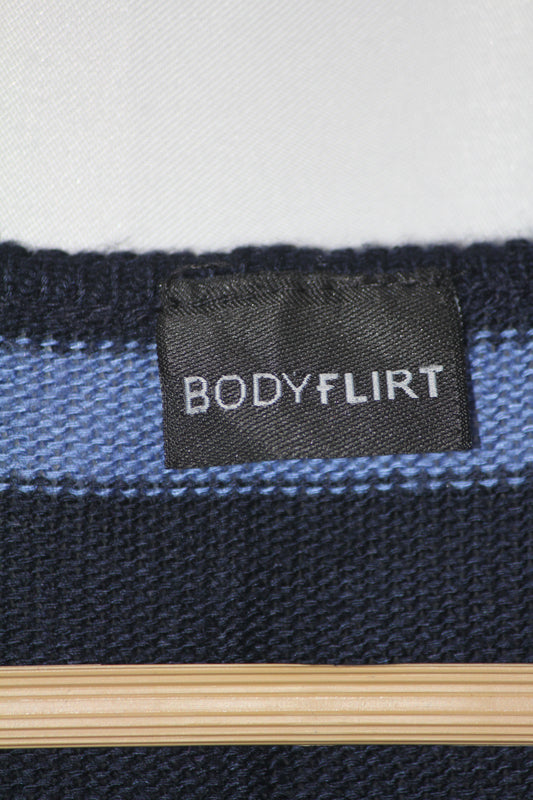 Bodyflirt Blue Striped Bodycon Dress (Small)