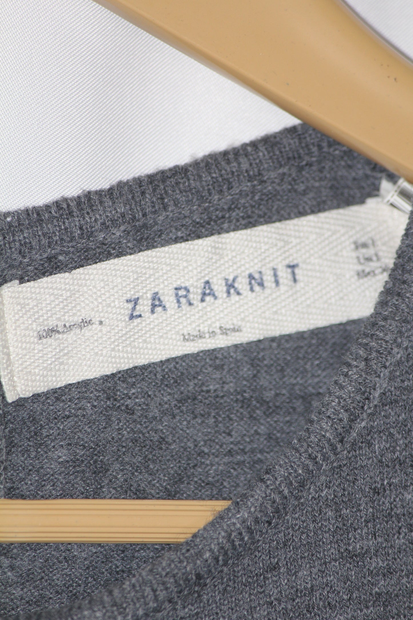 ZARA Knit Grey Sleeveless Ribbed Bodycon – Large