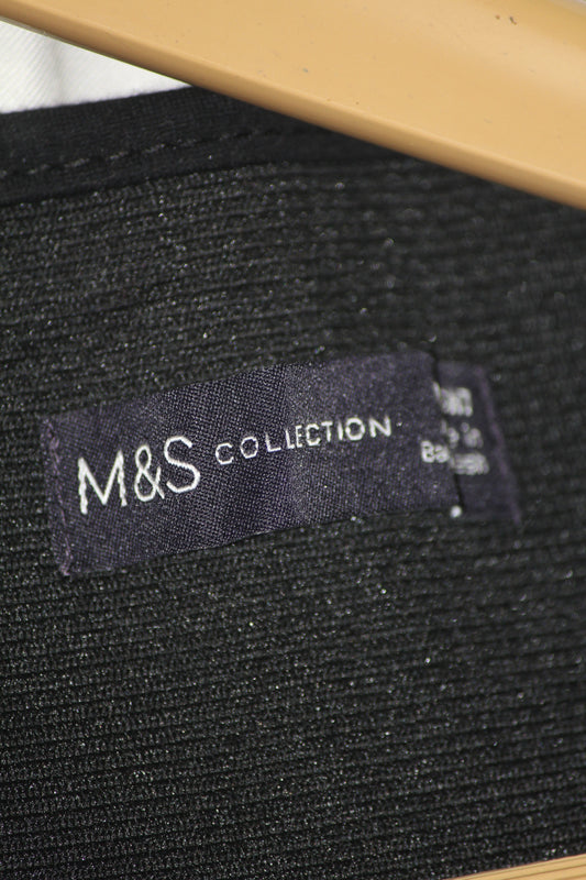 M&S Classic Black Trouser – Soft Stretch Fabric (Large)