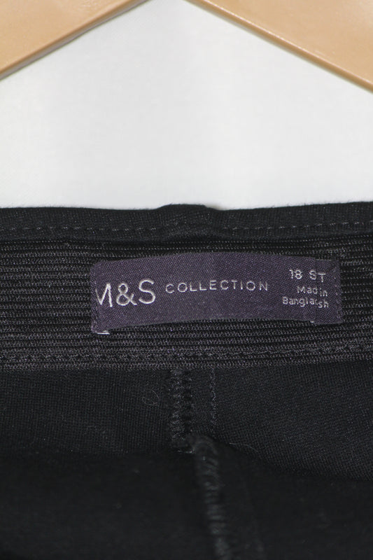 M&S Black Tailored Pant – Medium