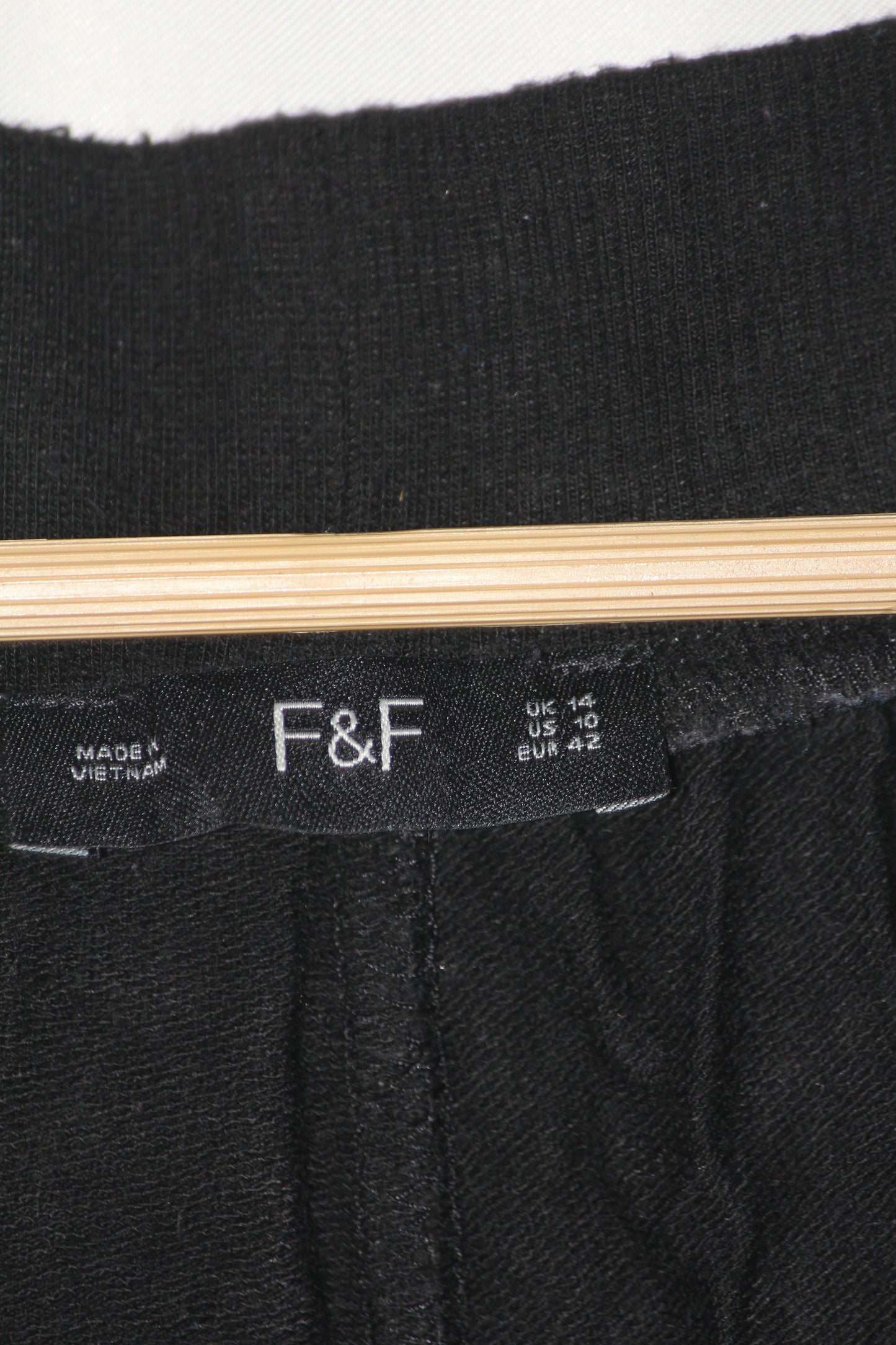 F&F Black Viscose Trouser – Medium