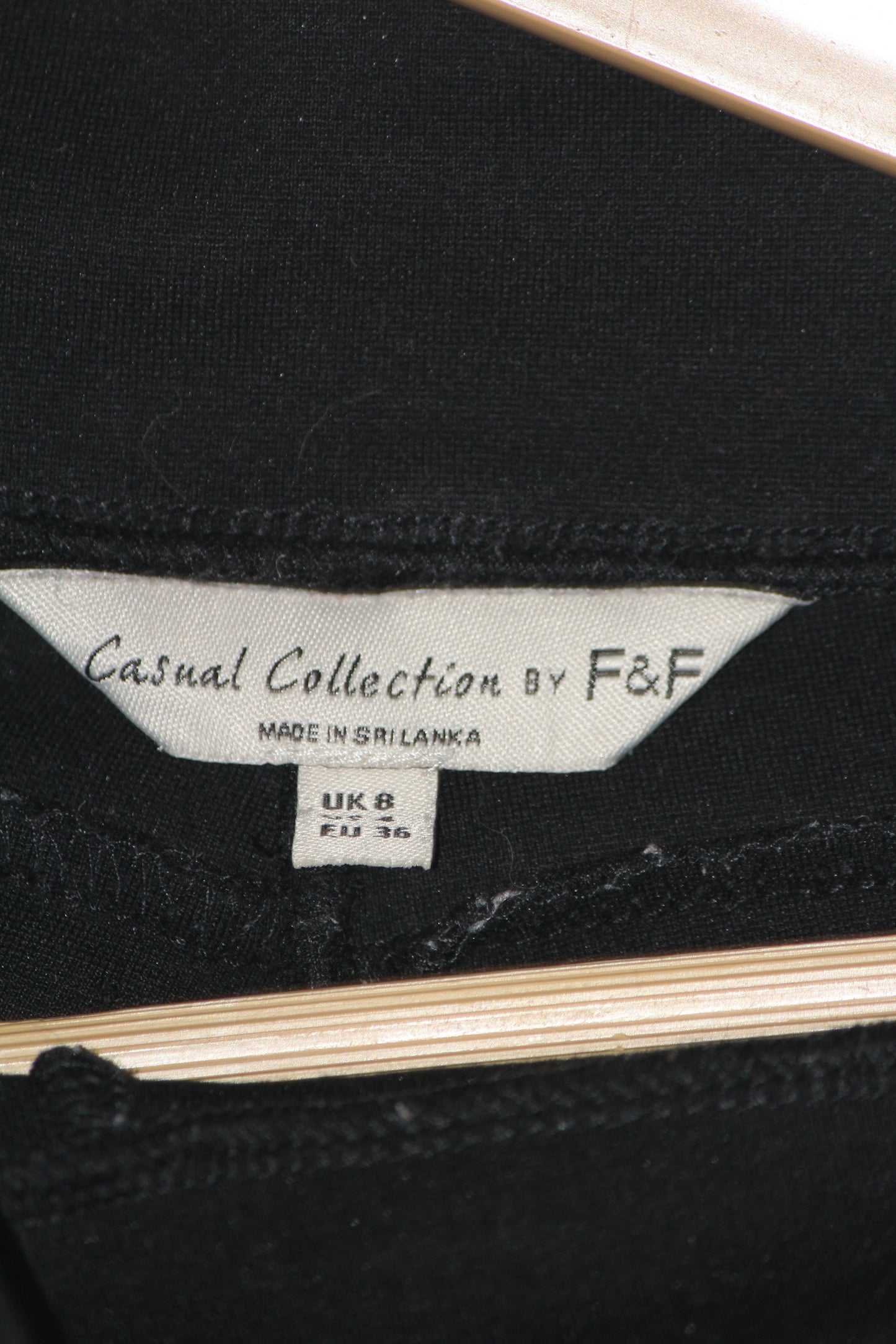 F&F Black Viscose Trouser – Stretchy Everyday Fit (Small)