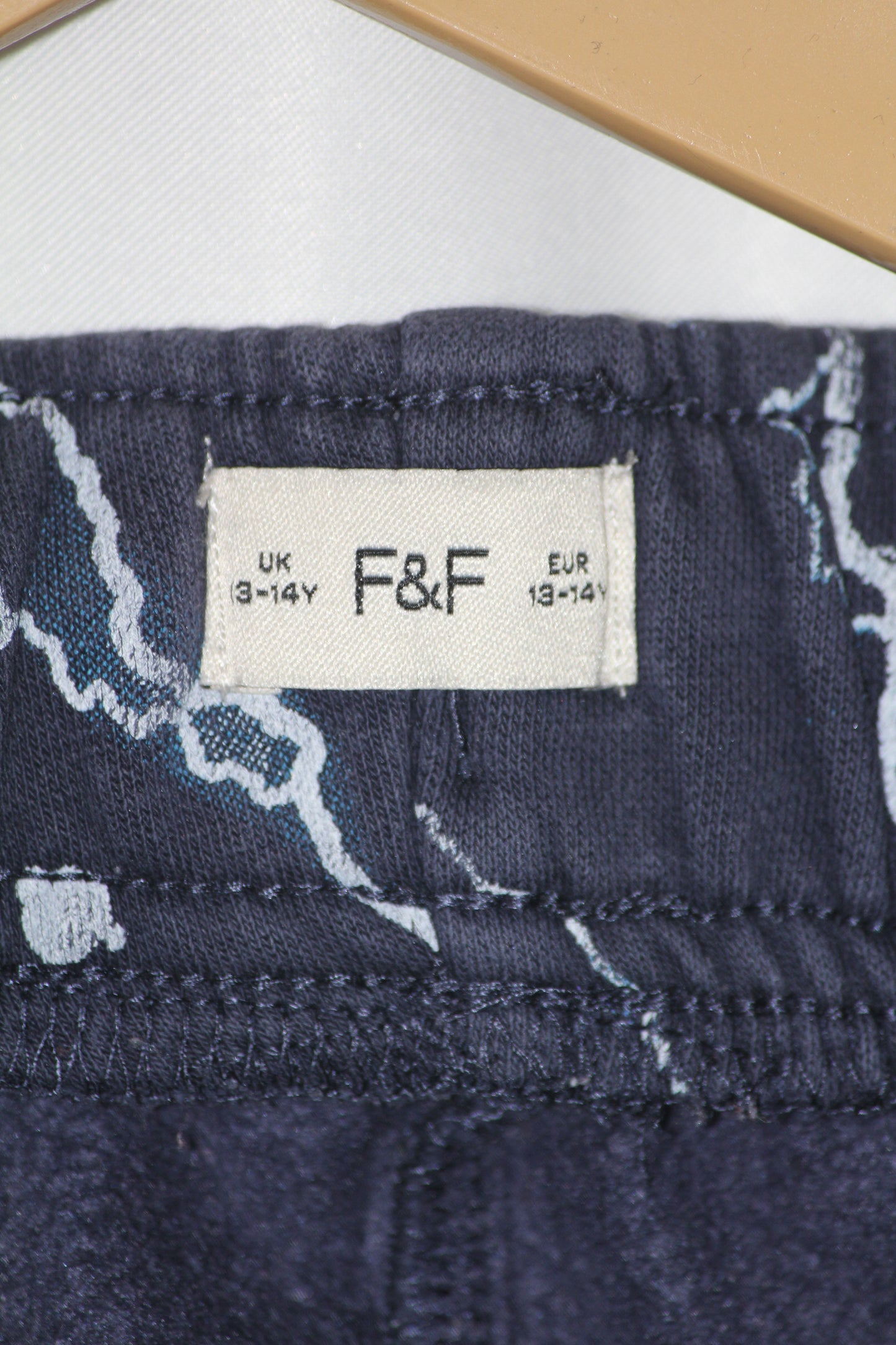 F&F Blue Lightning Printed Trouser – Medium