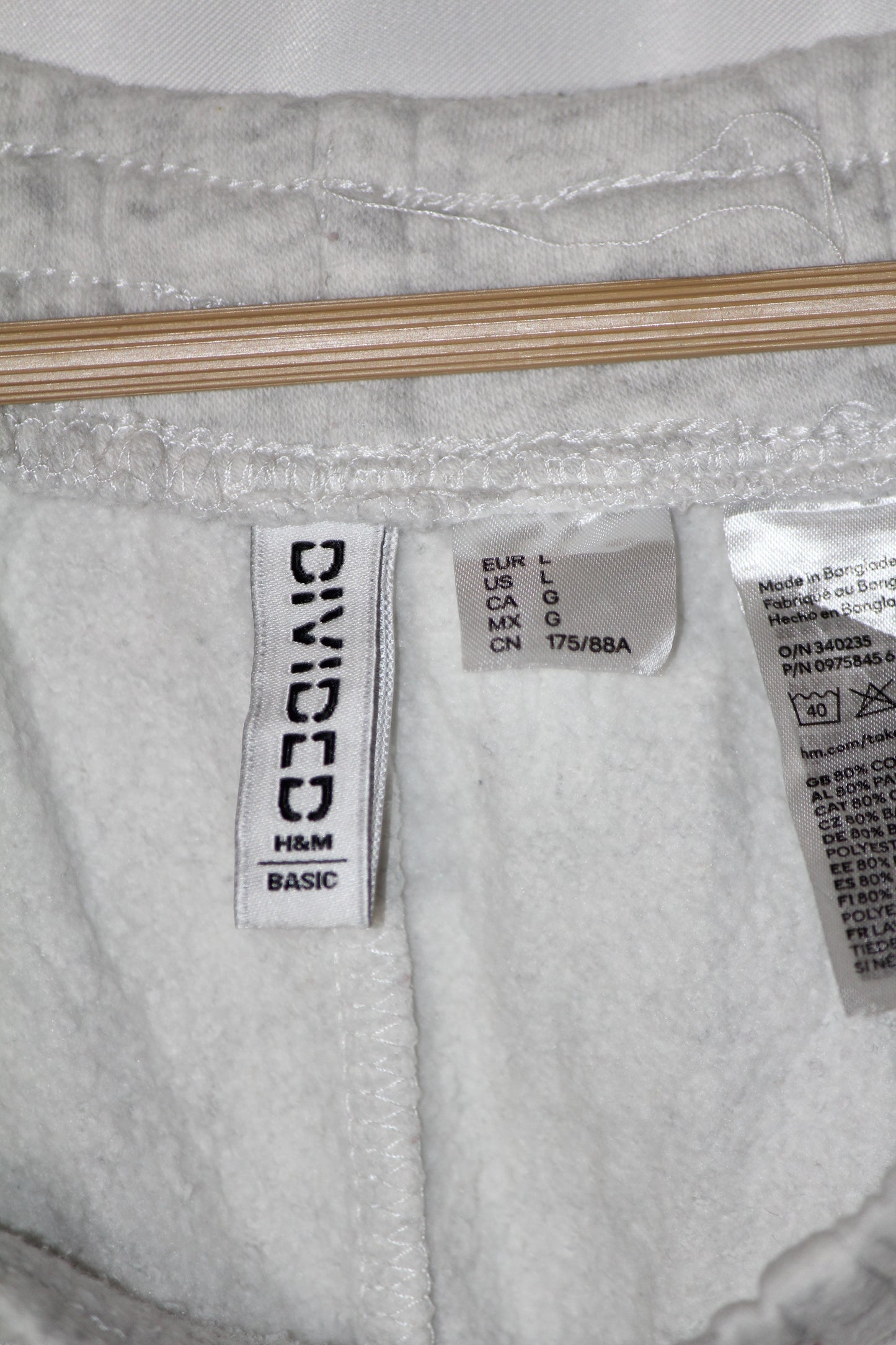 H&M White Men’s Trouser – Large