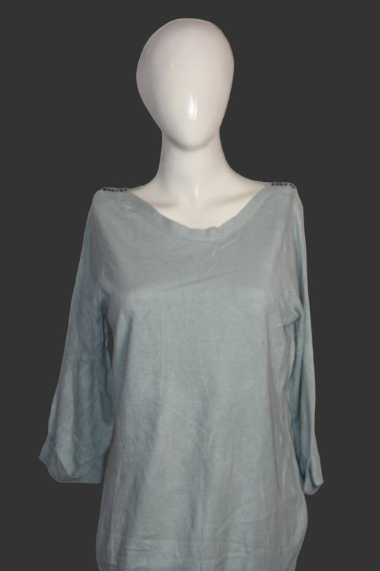 M&S Woman Sea Green Acrylic Sweatshirt – Medium