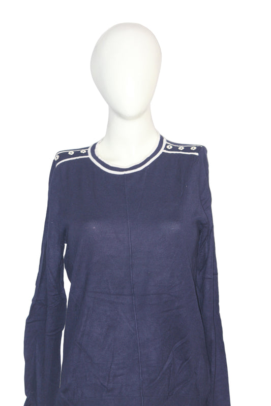 Wallis Navy Blue Soft Viscose Sweatshirt – Medium