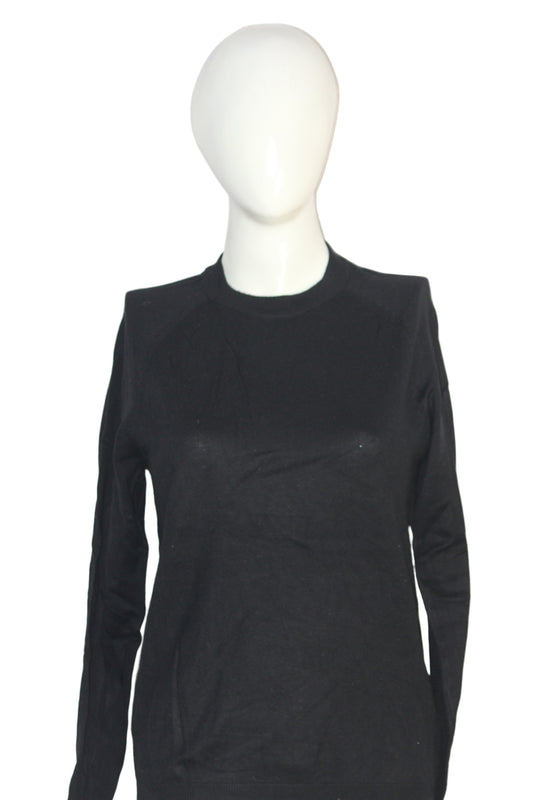 Pull & Bear Black Cotton Sweatshirt – Small