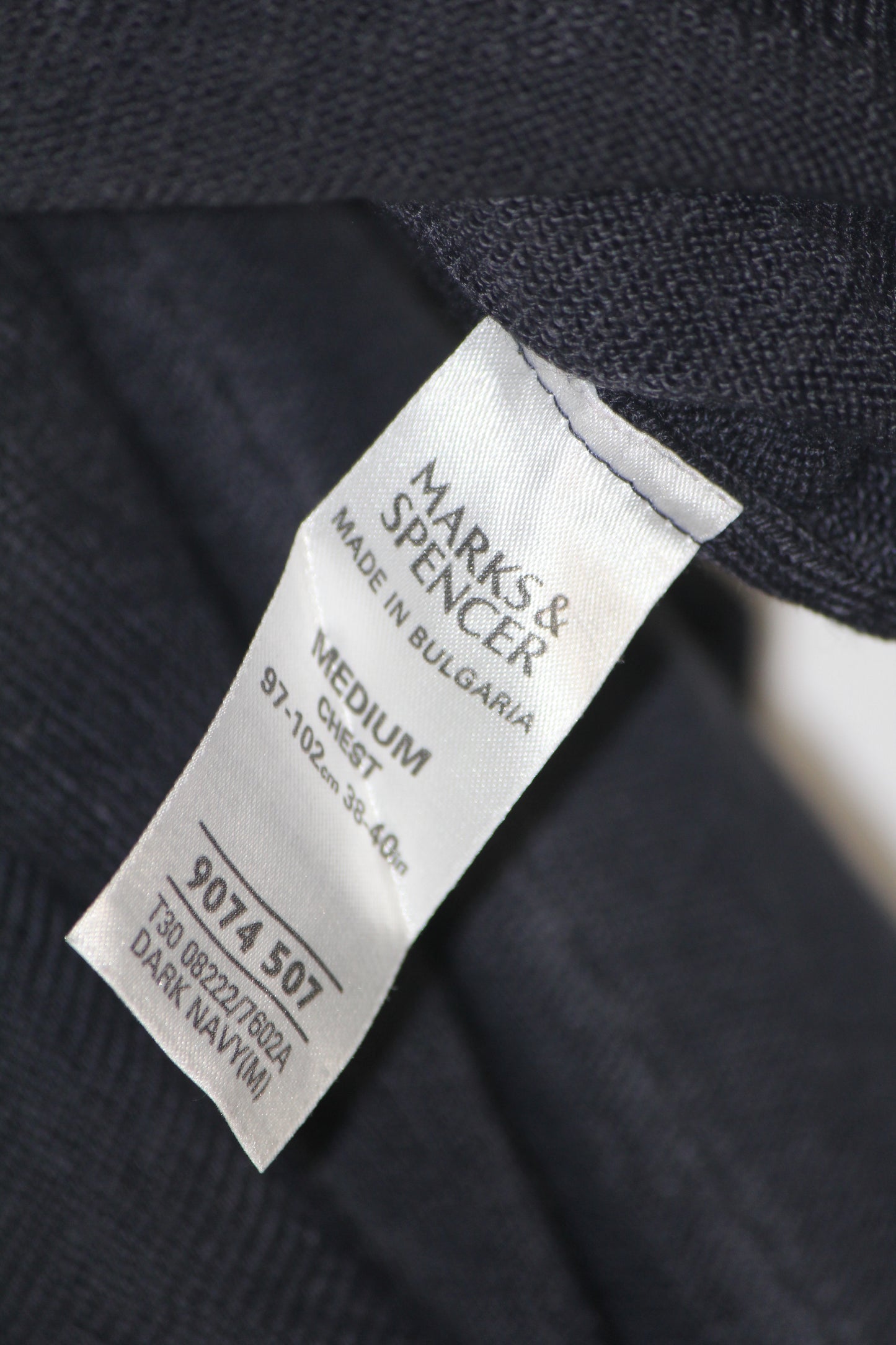 M&S Navy Blue Knit Sweatshirt – Medium