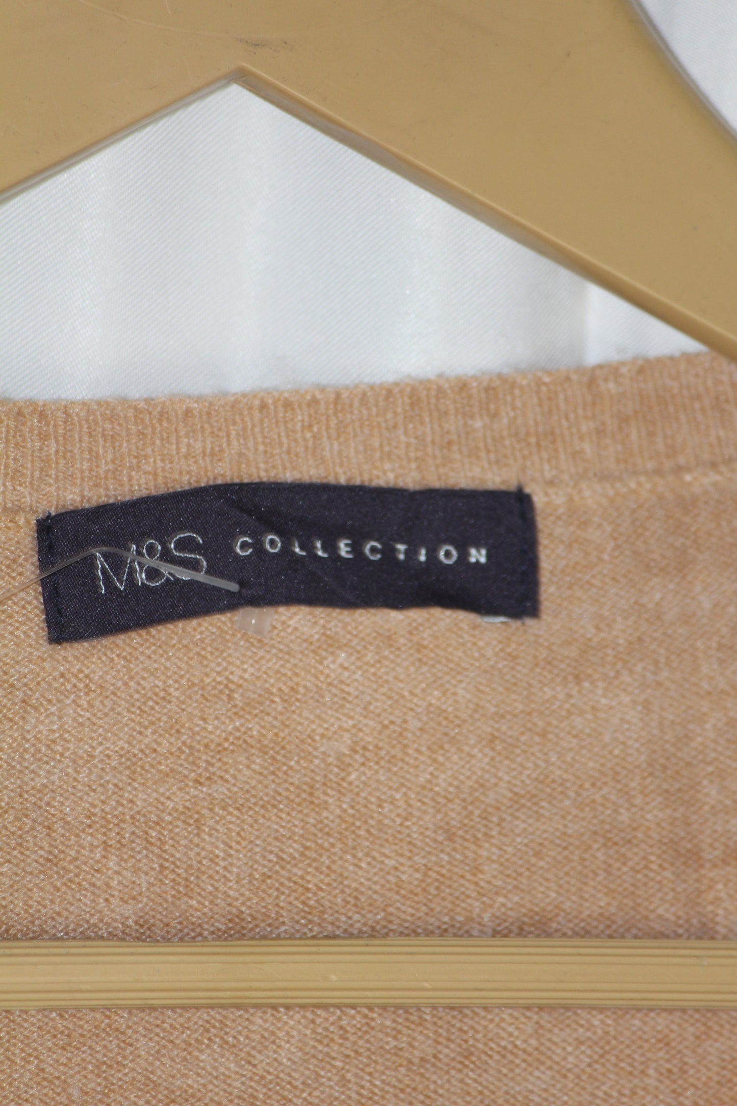 M&S Camel Acrylic SoftKnit Sweatshirt – XL