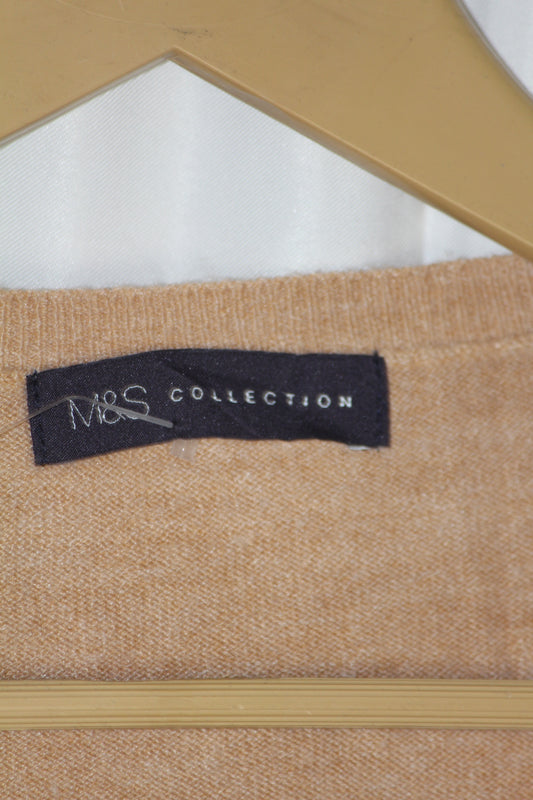 M&S Camel Acrylic SoftKnit Sweatshirt – XL