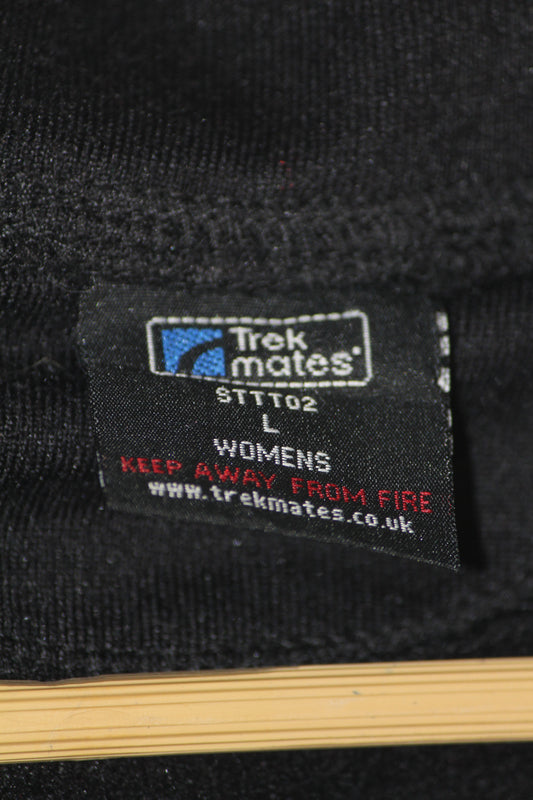 Trek Mates Black Zipper-Neck Performance Sweatshirt – Large