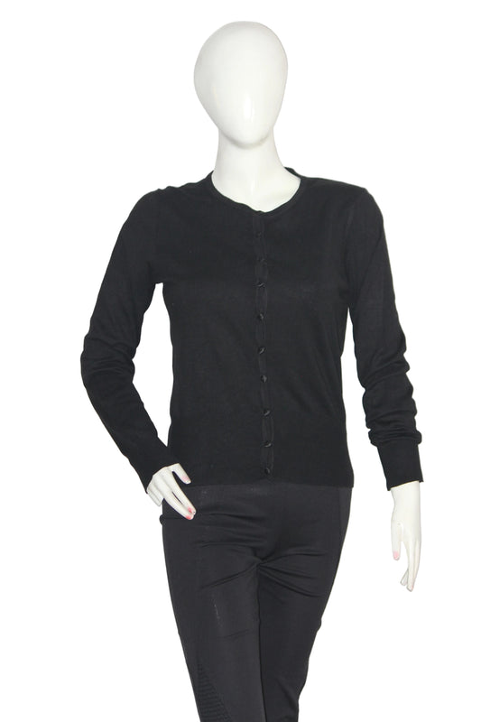 M&S Black Button-Down Sweater (Medium)
