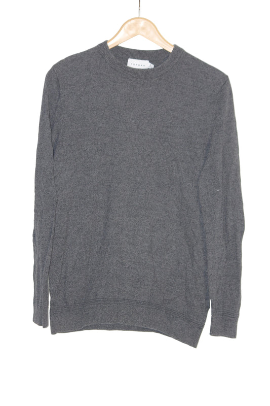 Topman Grey Cotton Sweater
