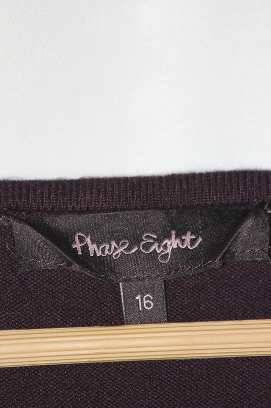 Phase Eight Maroon Full Sleeve Bodycon – Large