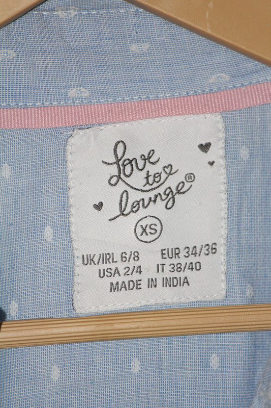 Sky Blue Dotted Shirt – Love to Lounge