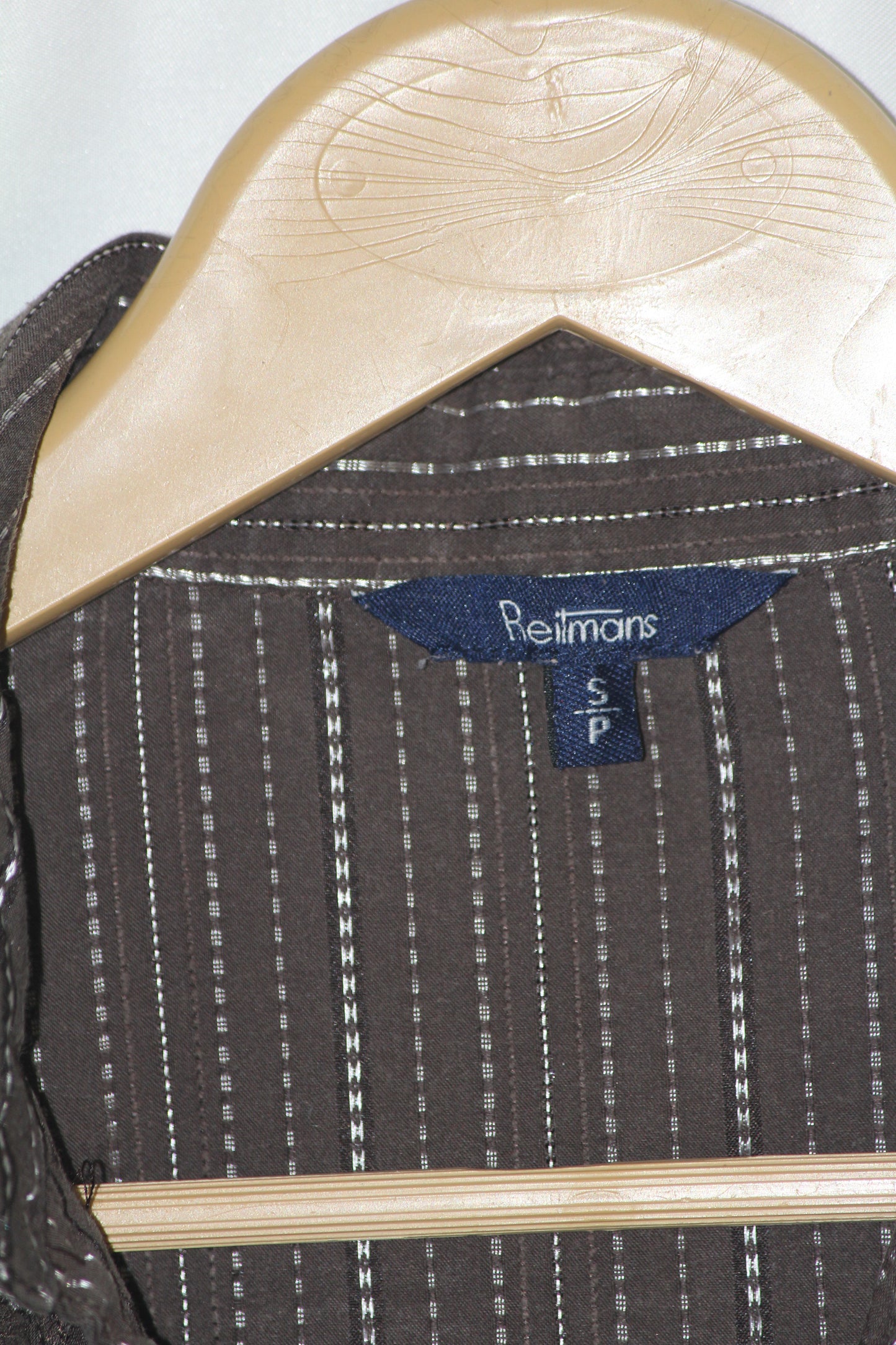 Reitmans Brown Striped Button Down Shirt – Small