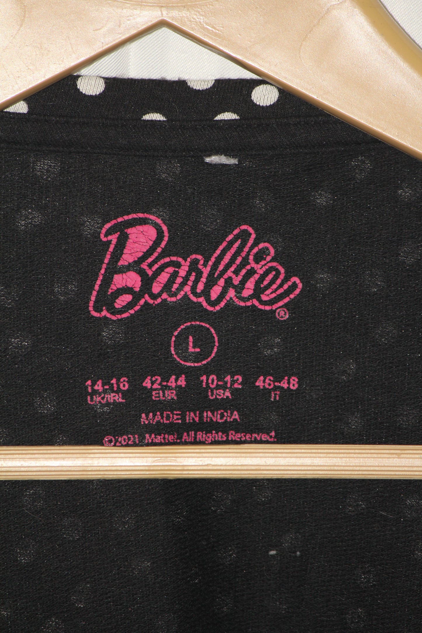 Primark Black Barbie Full Sleeve Crop Top