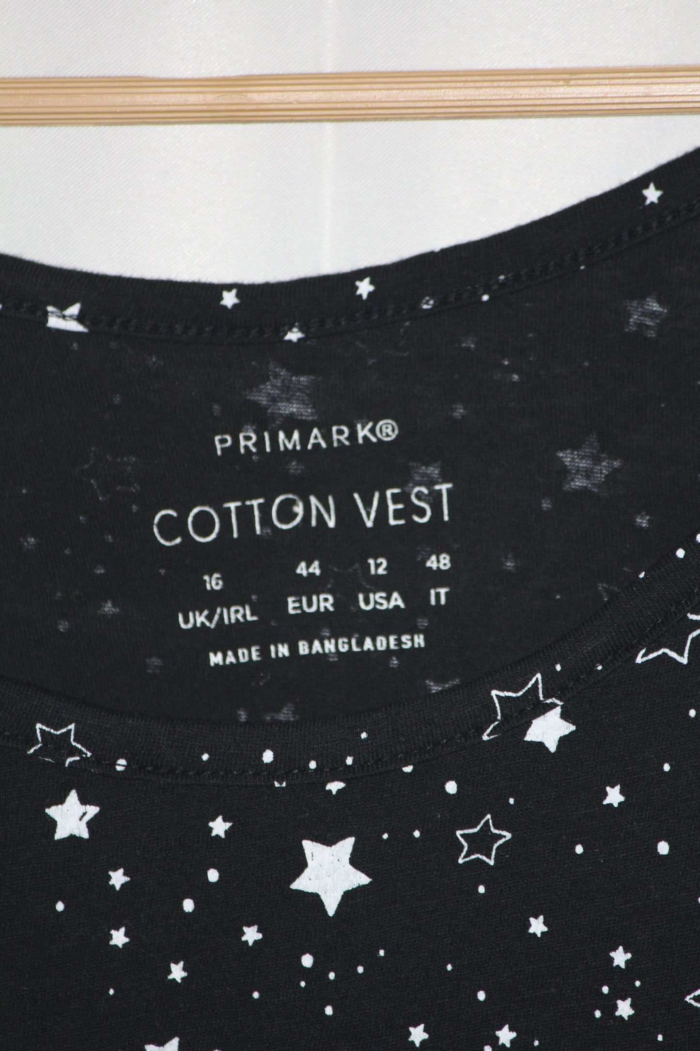 Primark Black Star Print Sleeveless Crop Top