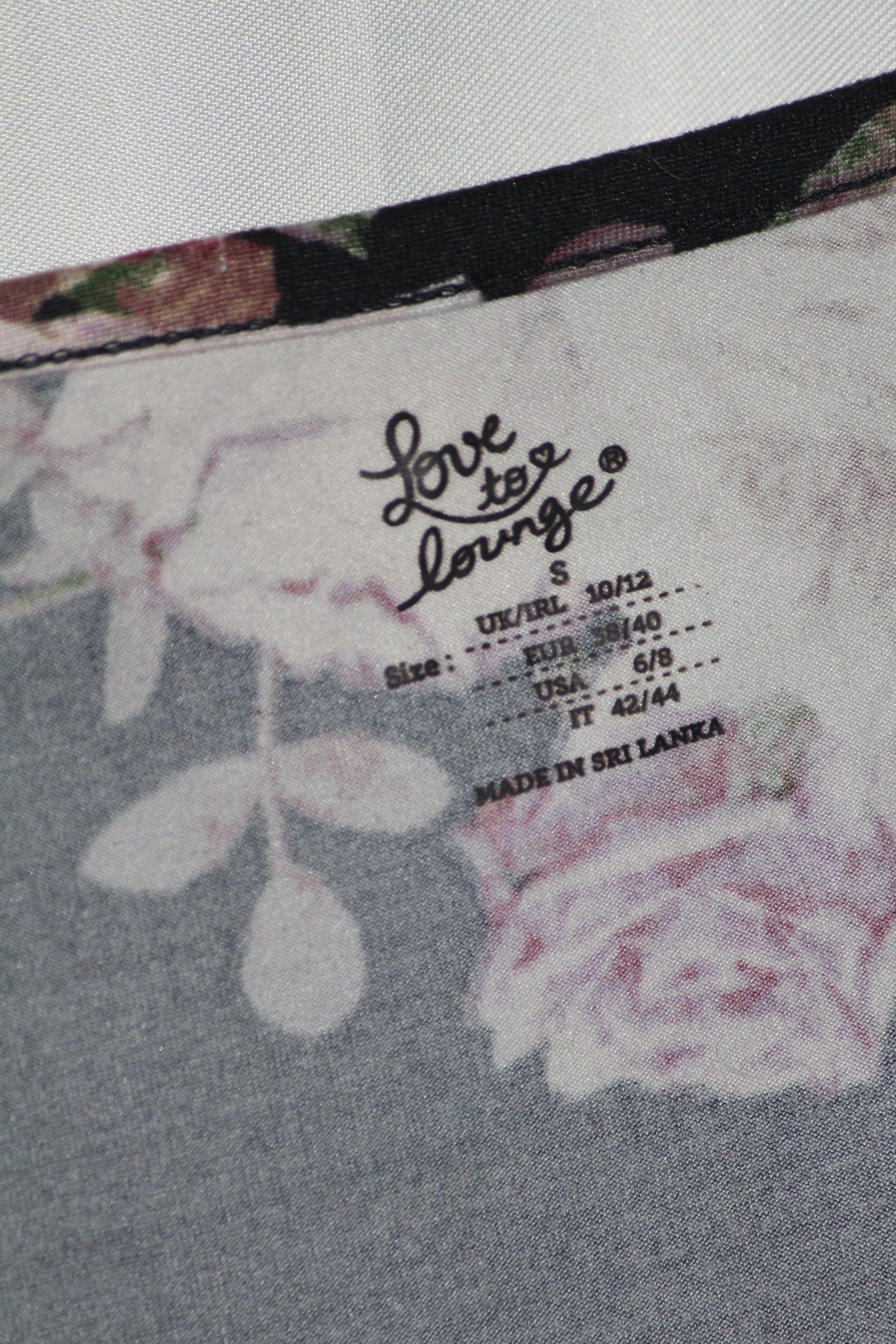 Love To Lounge Black Floral Tank Top