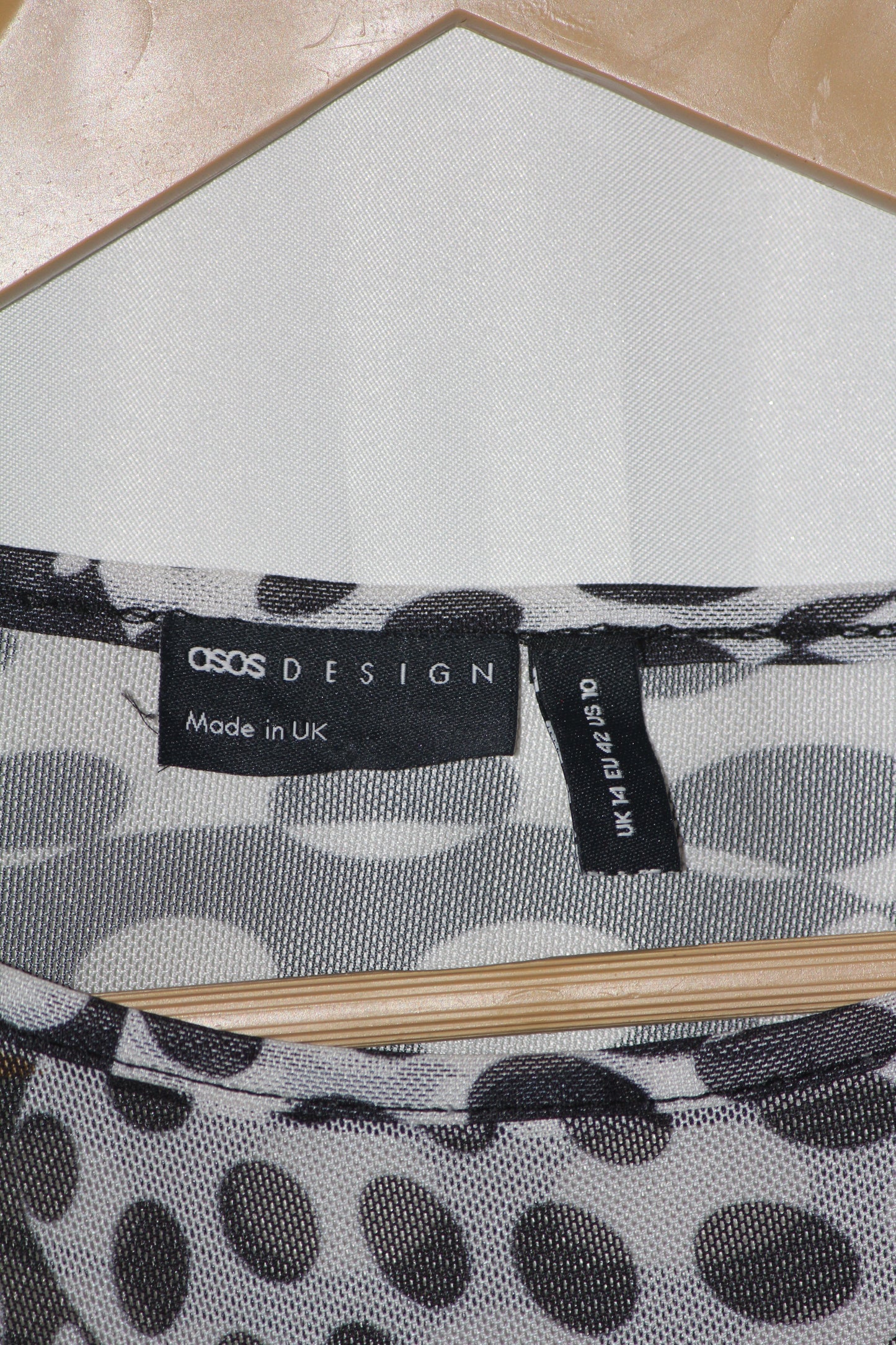 ASOS Black & White Dotted Stretch Crop Top
