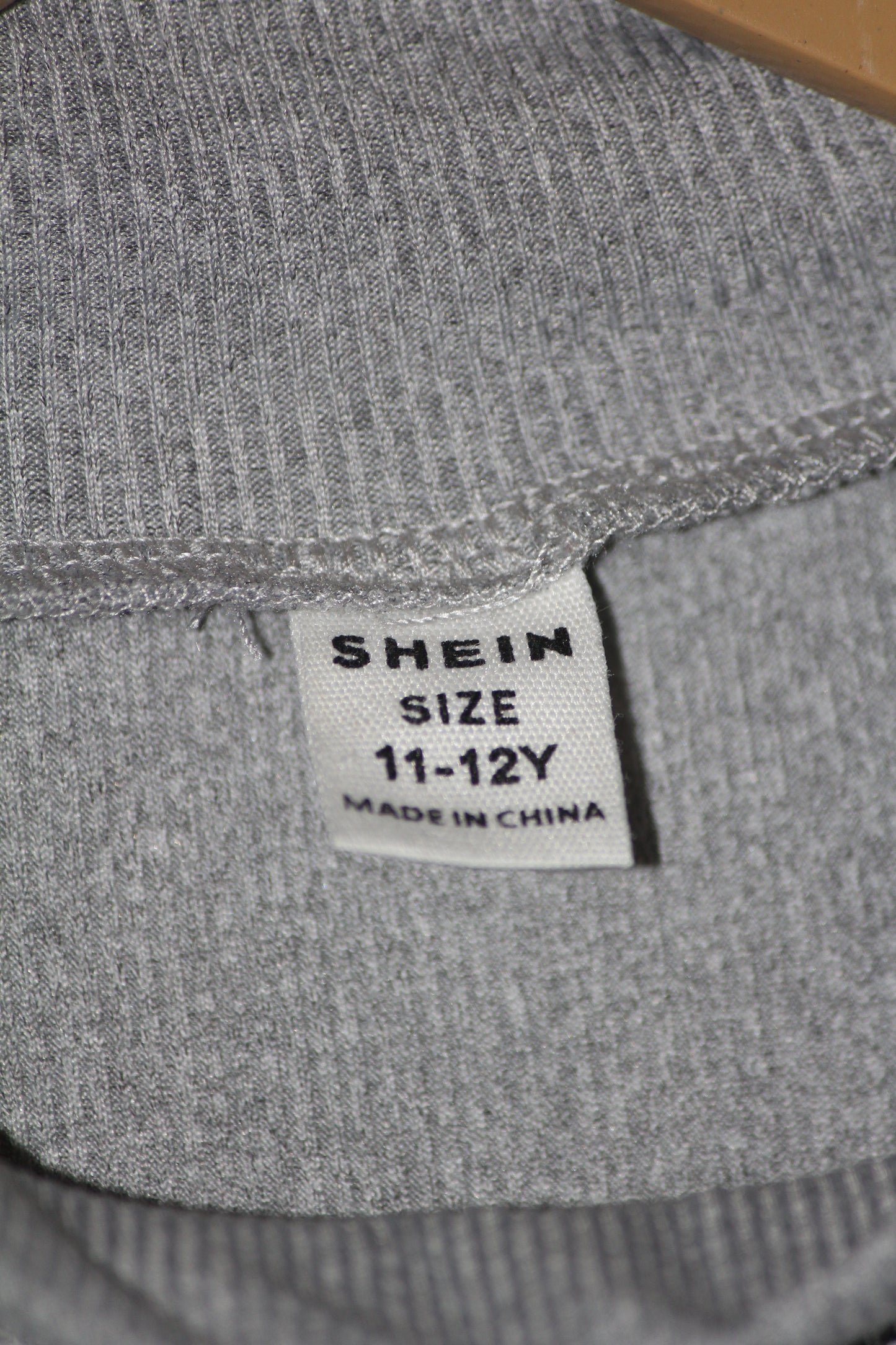 Shein Grey Shoulder Cut Stretch Crop Top