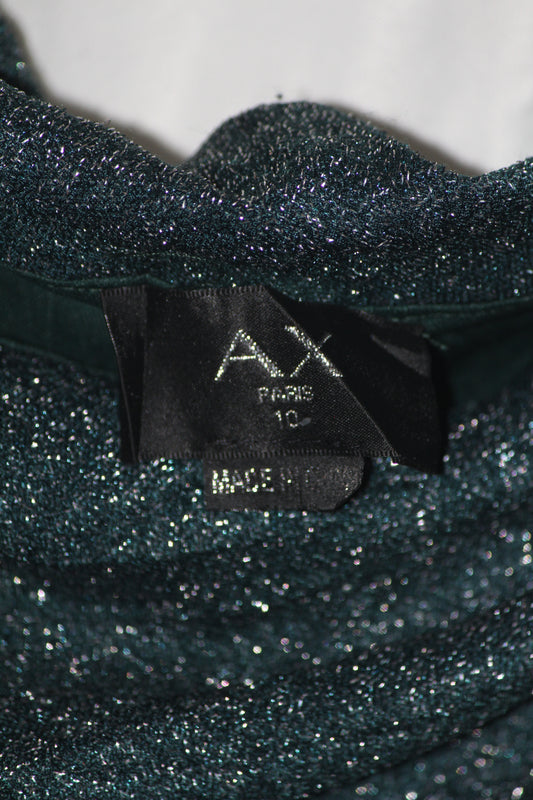 AX Green Shimmery Long Bodycon Dress
