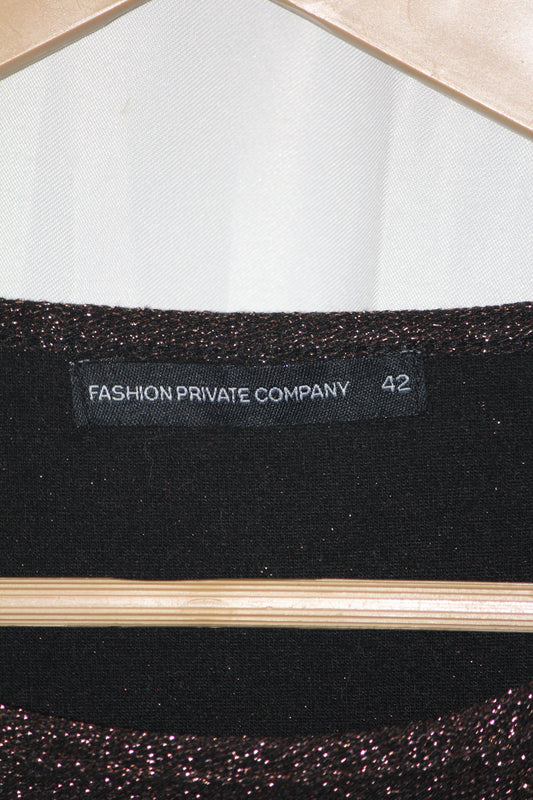 Fashion Private Company Black Shimmery Bodycon Dress