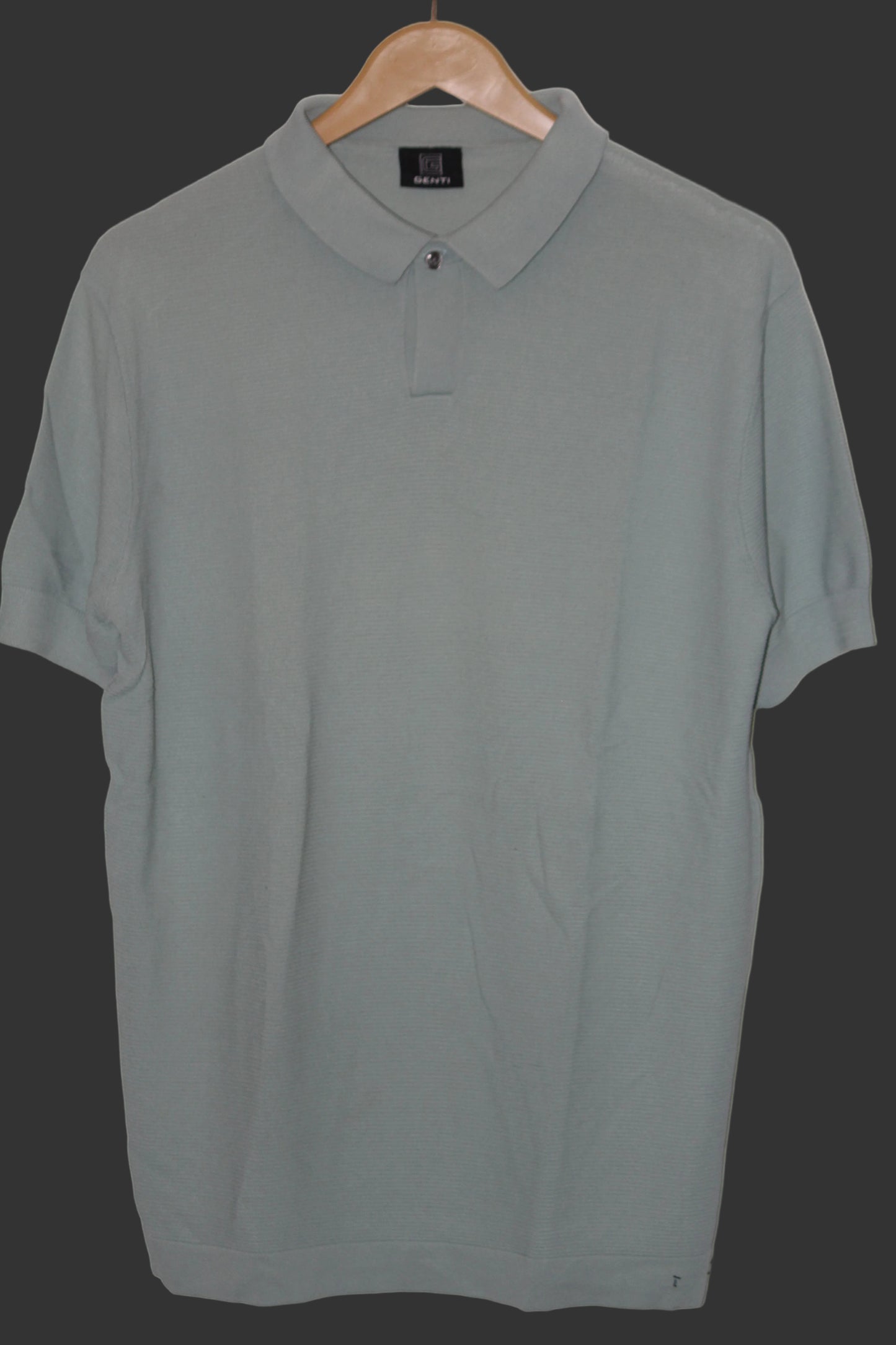 Genti Grey Stretchable Knitted Polo T-Shirt