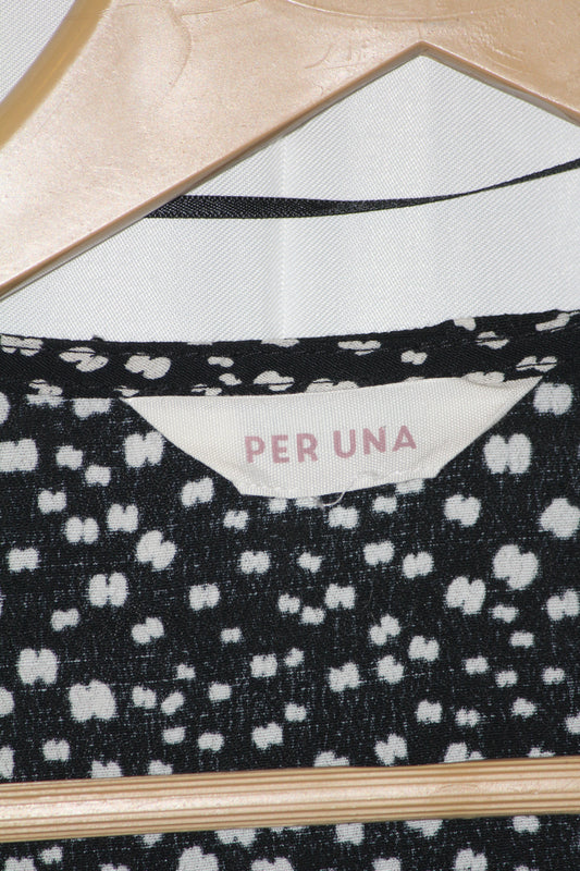 Peruna Black and White Button Down Shirt