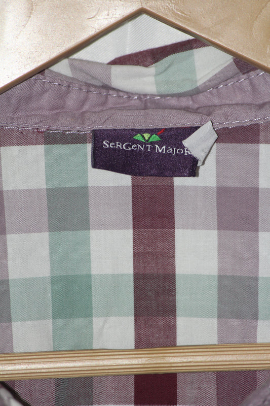 White Check Sleeveless Shirt – Sergent Major