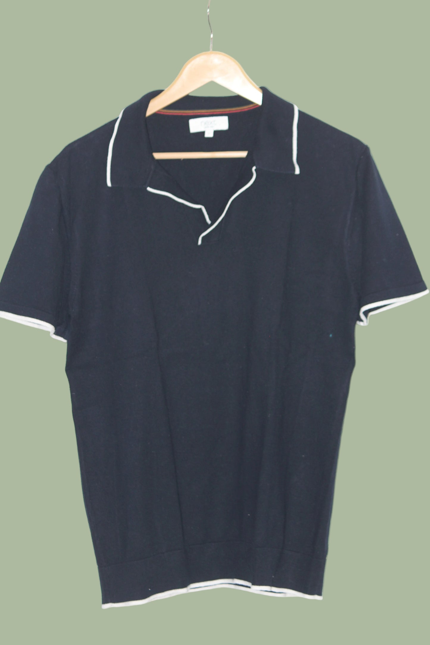 Next Navy Blue Knitted Polo T-Shirt for Men – Large