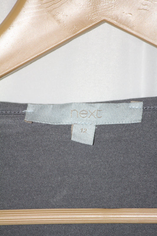 Next Grey Floral Sleeveless Crop Top – Medium