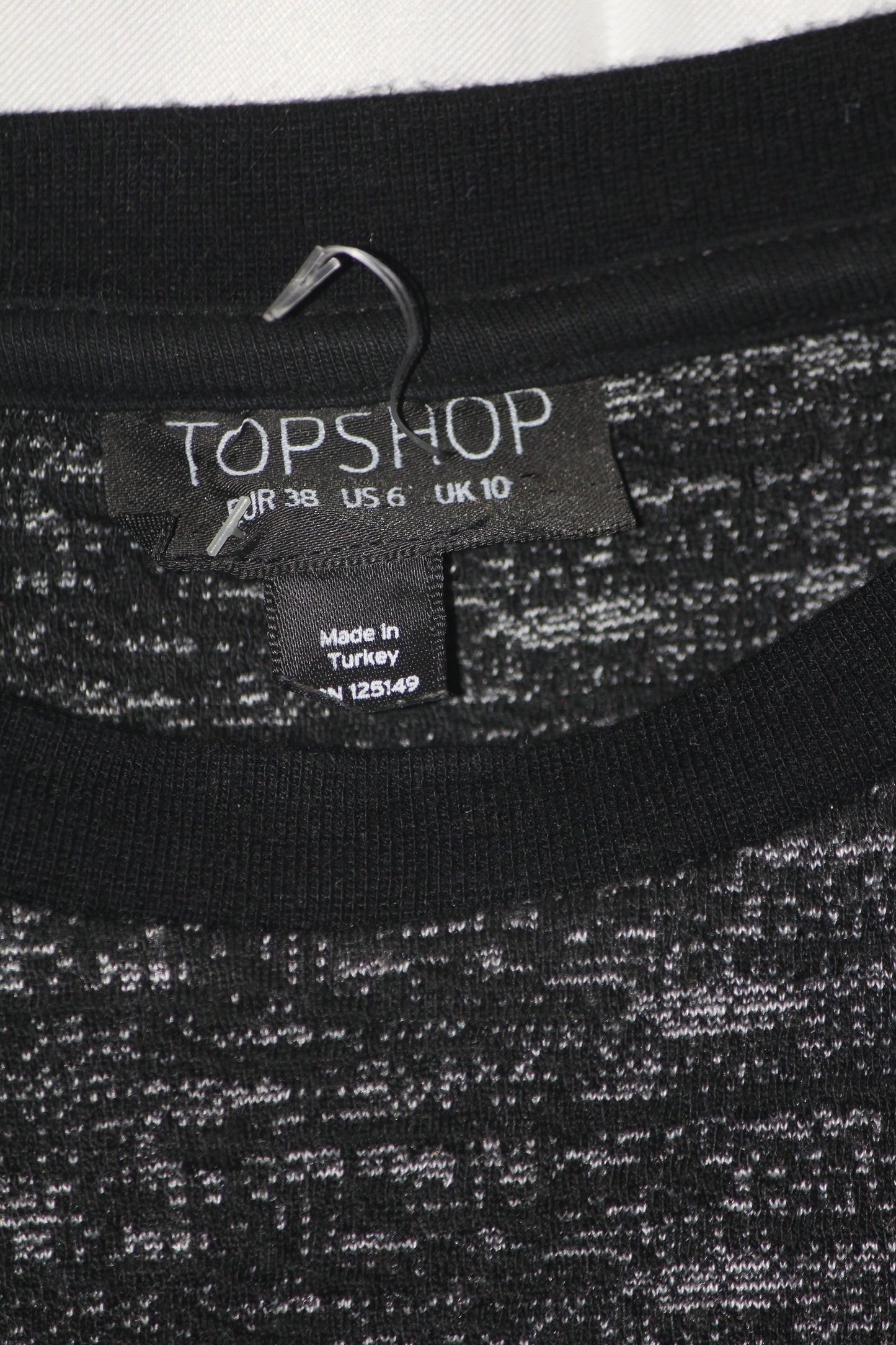 Topshop Black Half Sleeve Stretchable Bodycon Dress