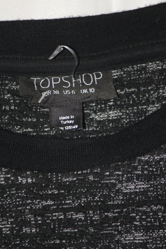 Topshop Black Half Sleeve Stretchable Bodycon Dress