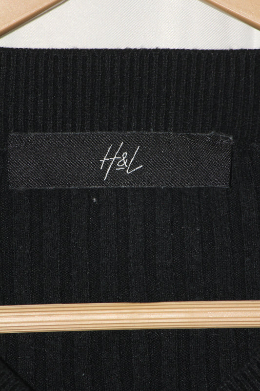 H&L Black Full Sleeve Stretchable Bodycon Dress