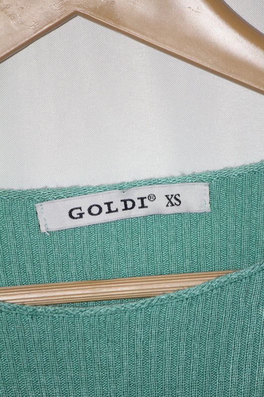 Goldi Sea Green Sleeveless Bodycon Dress