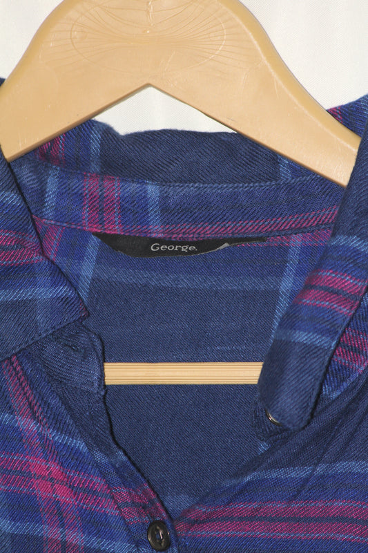 Navy Plaid Perfection Shirt by George