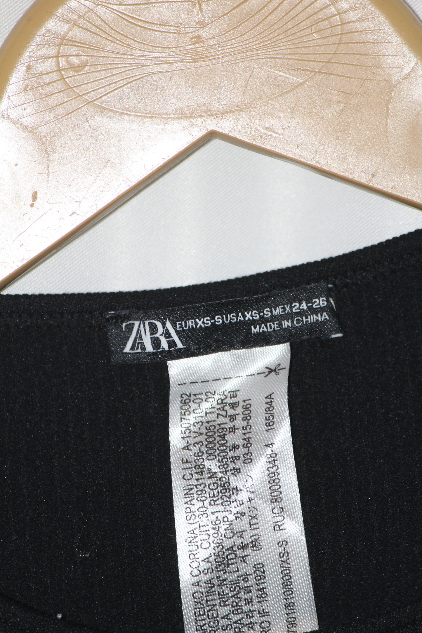 Zara Black One Shoulder Crop Top for Women – XS