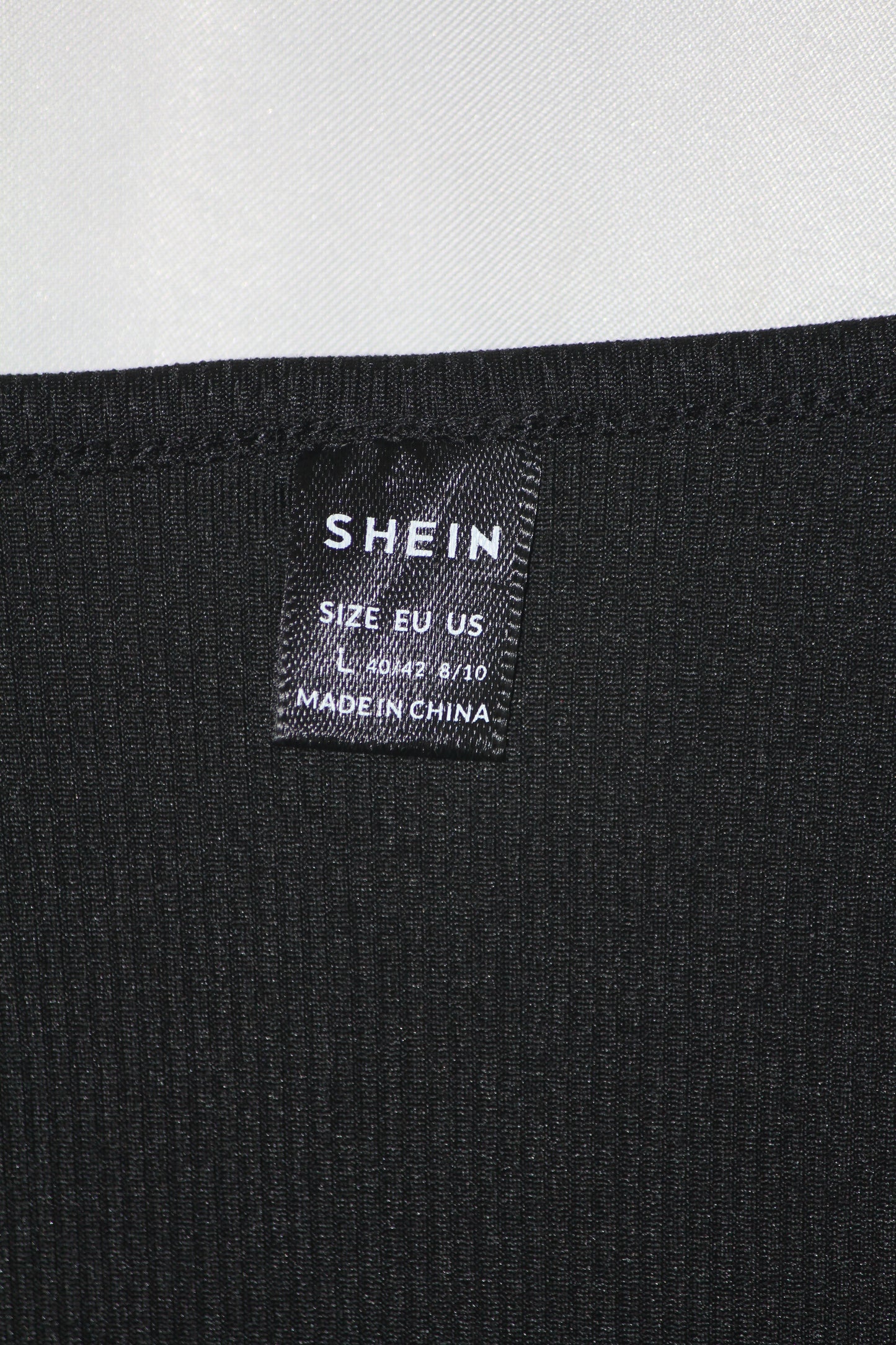 Shein Black Full Sleeve Crop Top for Women – Large