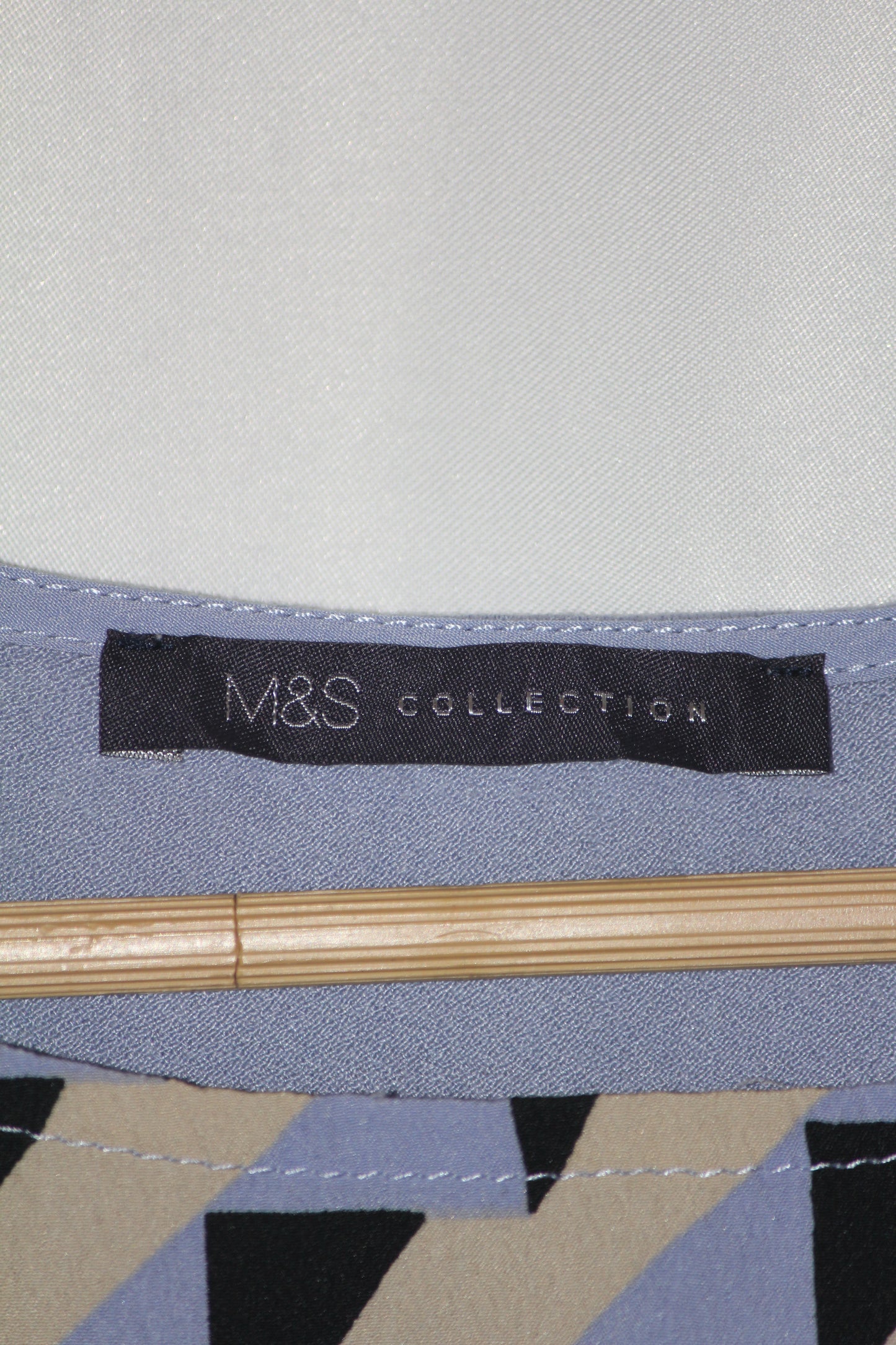 M&S Blue Mix Half Sleeve Crop Top for Women – Large