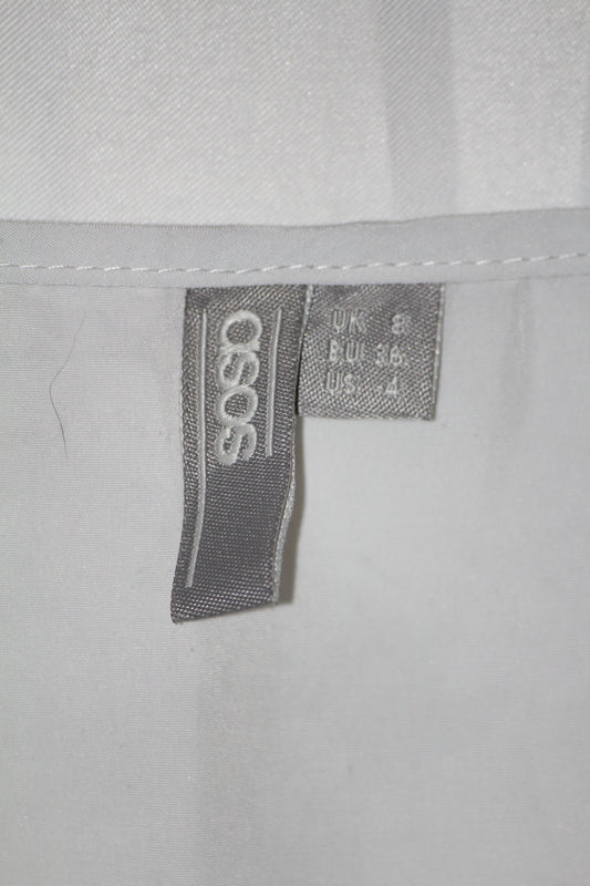 ASOS White Half Sleeve Crop Top for Women – Small