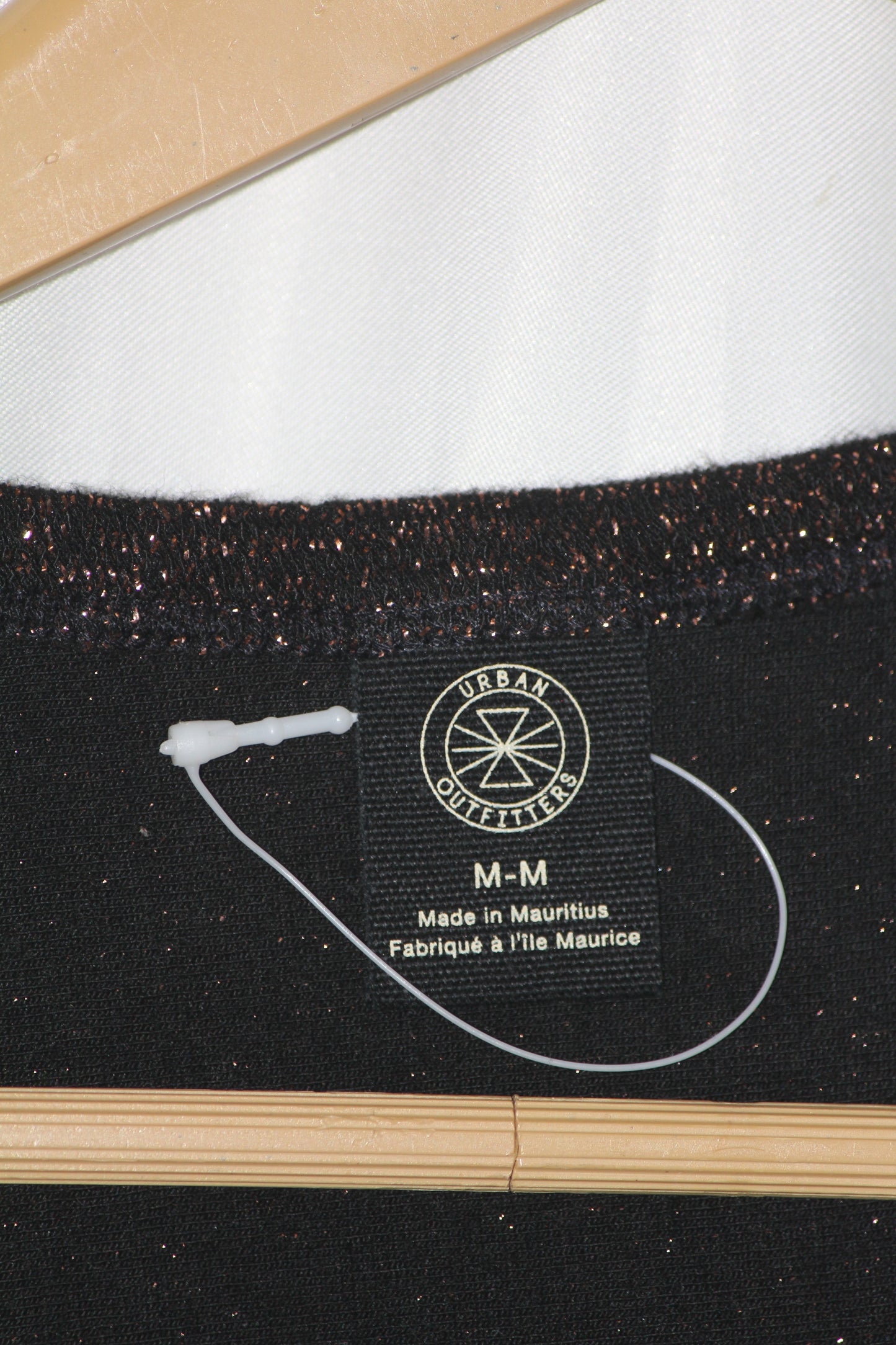 Urban Glow Black Glitter Crop Top