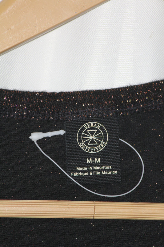 Urban Glow Black Glitter Crop Top