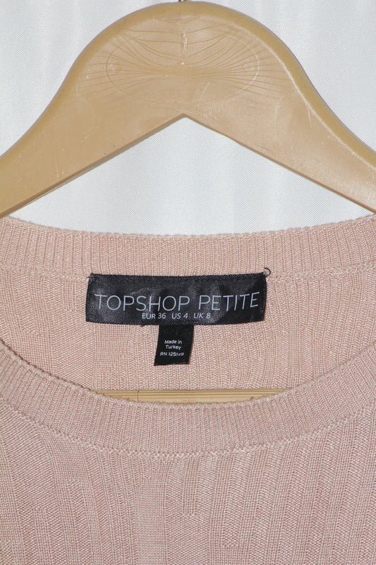 Topshop Skin Color Full Sleeve Crop Top – Modern Minimal Chic