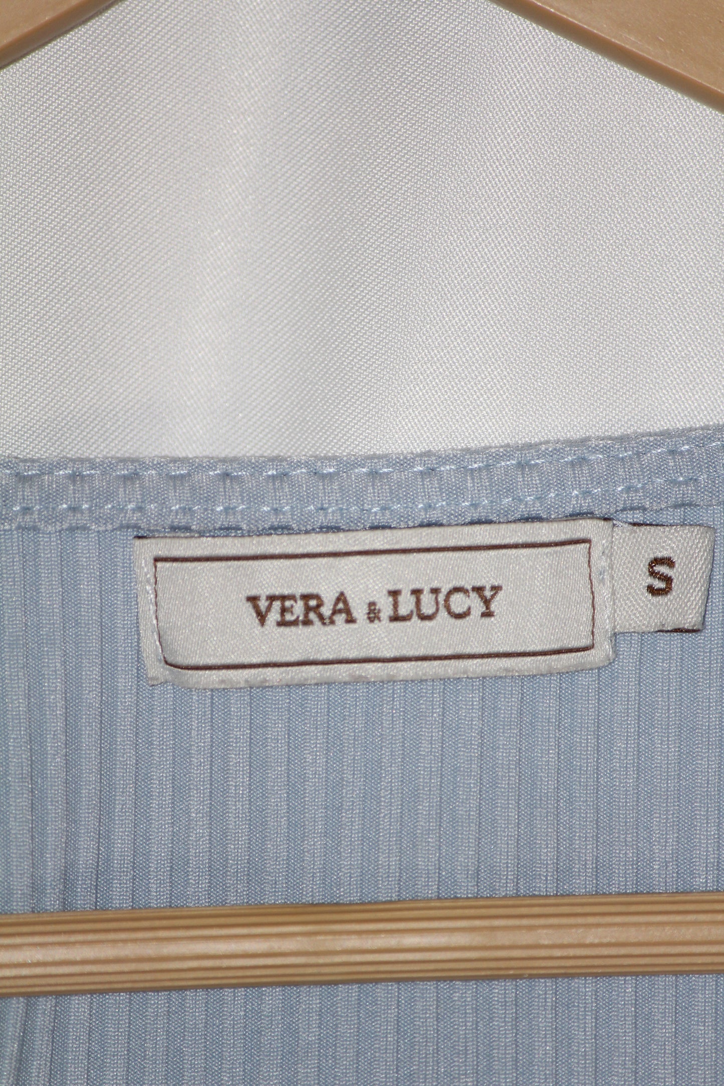 Vera & Lucy Sky Blue Half Sleeve Crop Top for Women – Small