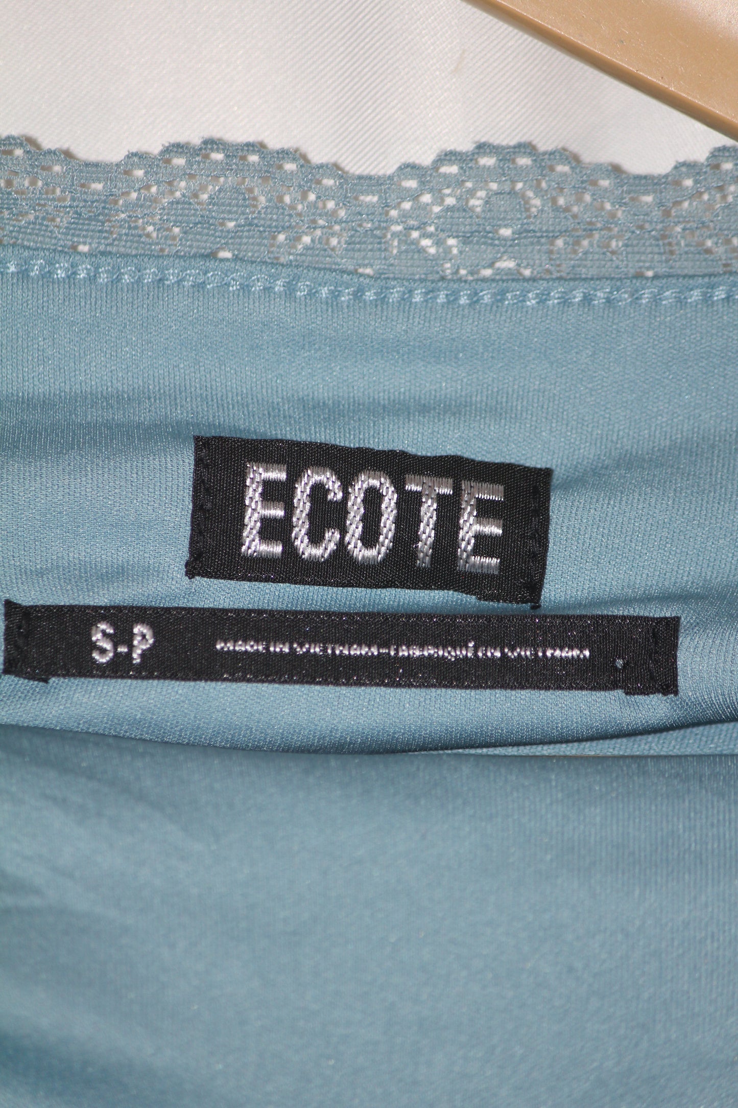 ECOTE Blue Single Shoulder Tank Top – Small (Trendy Summer Fit)