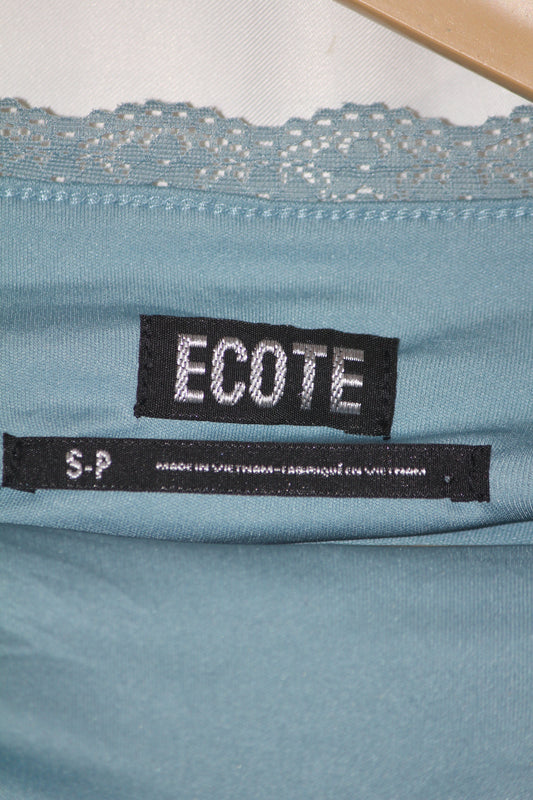 ECOTE Blue Single Shoulder Tank Top – Small (Trendy Summer Fit)