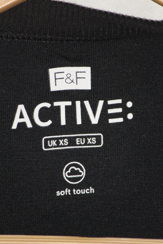 F&F Black Polyester Tank Top – XS (Lightweight Basic)