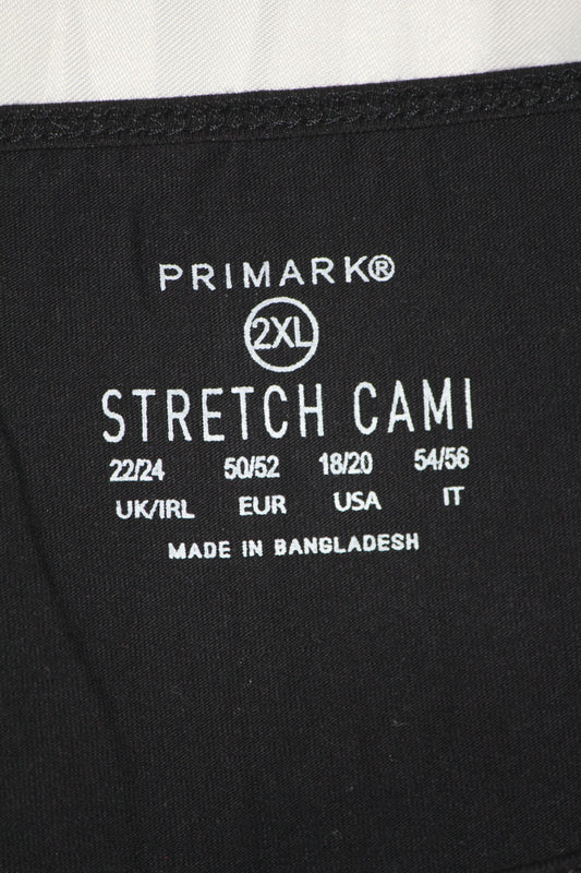 Primark Black Cotton Tank Top – XXL (Comfort Fit)